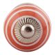 Orange Striped Small Ceramic Dresseer Knobs